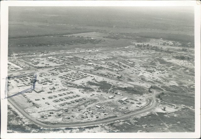 0071 Dau Tieng base camp from 1200 ft. Jungle on one side and rubber plantation on other side